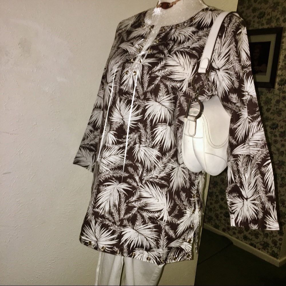 Michael Kors 100% linen tunic sz Med - Picture 3 of 8